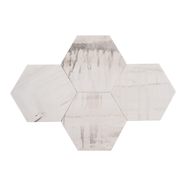 Homage 5-in. Hexagon Matte and Glossy Porcelain Wall & Floor Tile