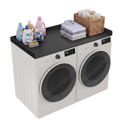 Washer Dryer Countertop, Laundry Countertop for Folding & Ironing with Non-Slip Pads, Washer and Dryer Topper, Laundry Room Organizer