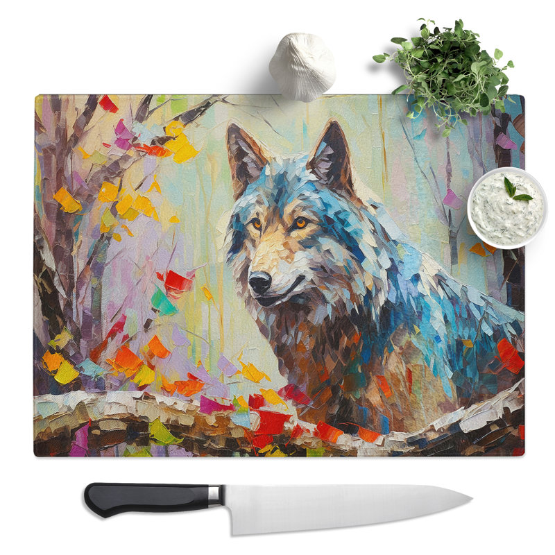 Wolf Palette Knife  Glass Chopping Board