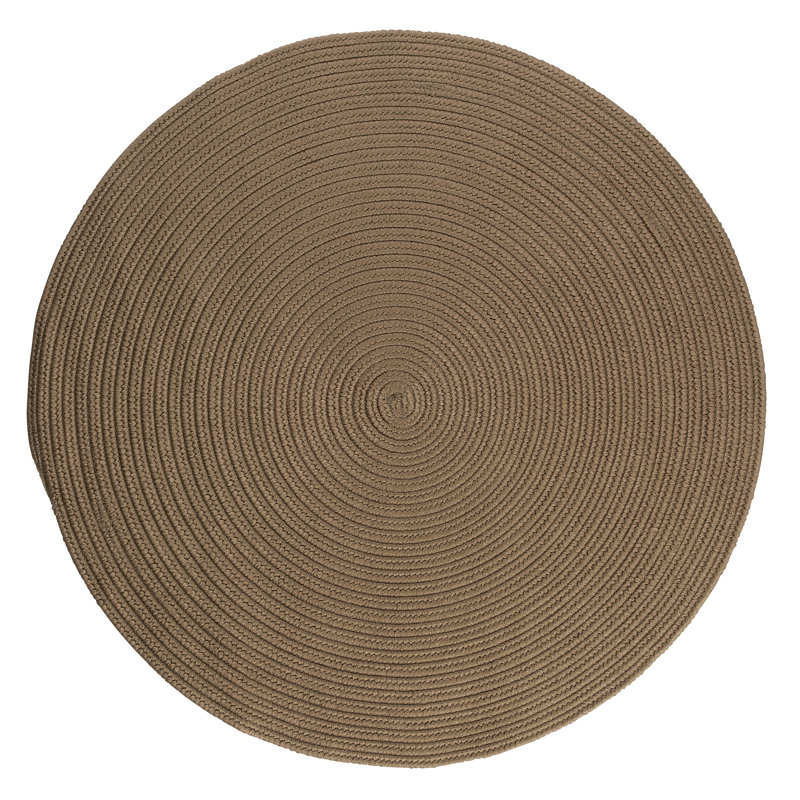 Tapis intérieur / extérieur Audryanna, Rond 5 pi, Noix de cajou