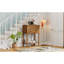 Console étroite, canapé mince avec trois tiroirs de rangement et tablette inférieure (naturel)-2080108849-2080108853-2080112328