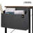 Desk and Chair Rotable Chair with Wheels Retro Style Table with Storage-1657123569