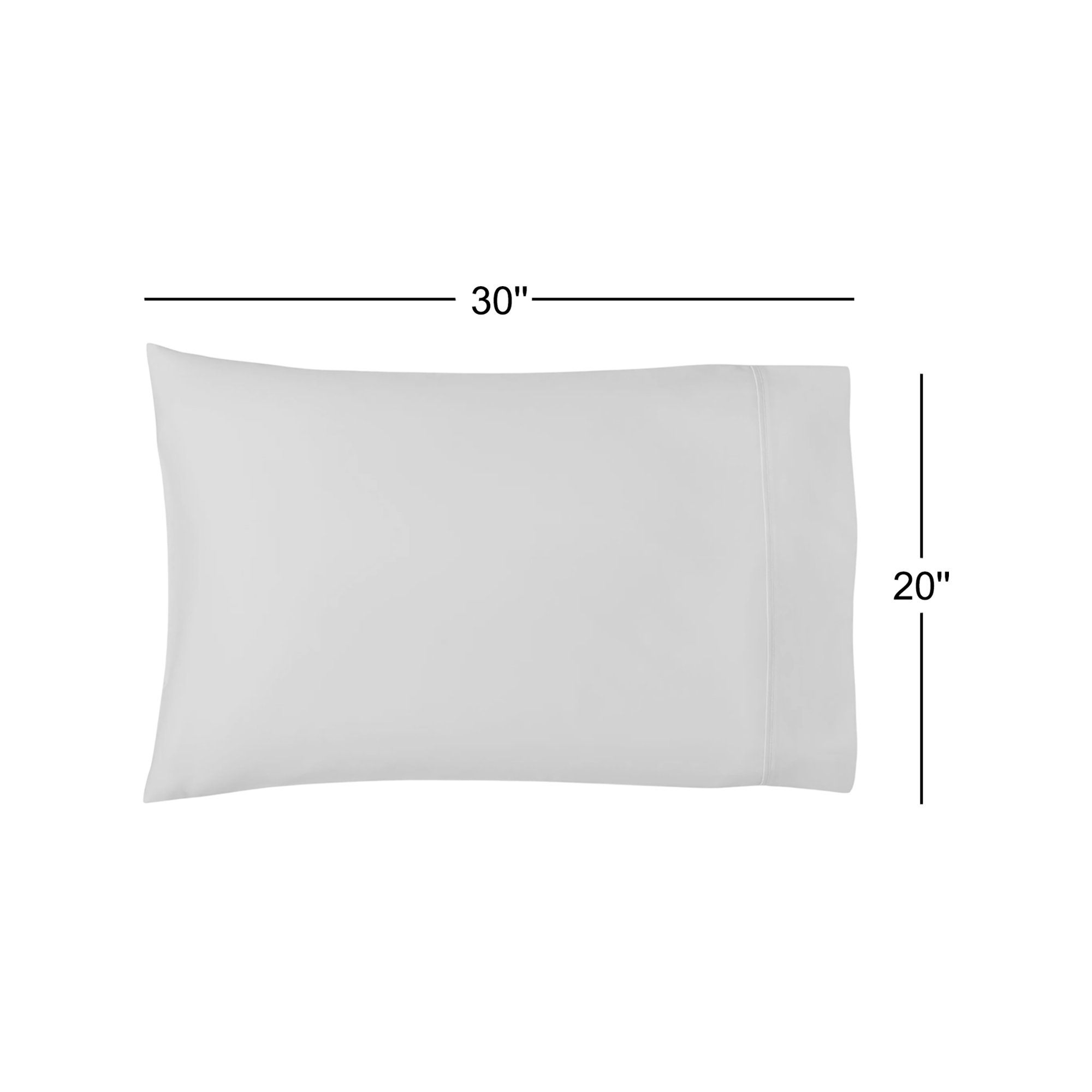 Danfield Cotton Sateen Pillowcase Set, Standard, Sage