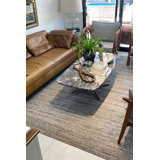 Azman Rectangle Indoor/Outdoor Area Rug in Silver Gray