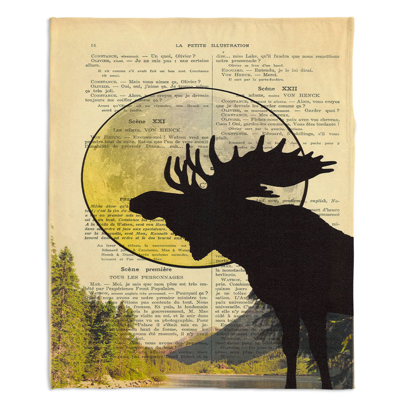  Couverture Moose Moon, 68 po x 80 po