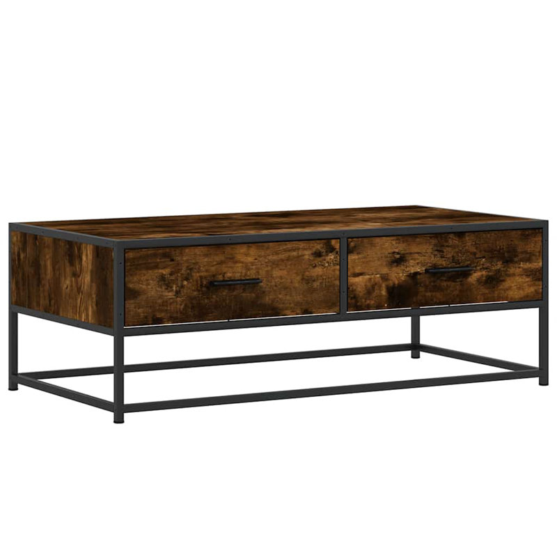 Coffee Table with Storage, Smoked Oak