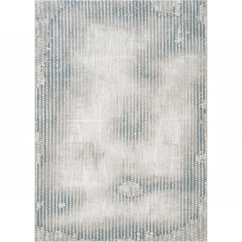 Gray Area Rug, Rectangle 5'3" x 7'3"
