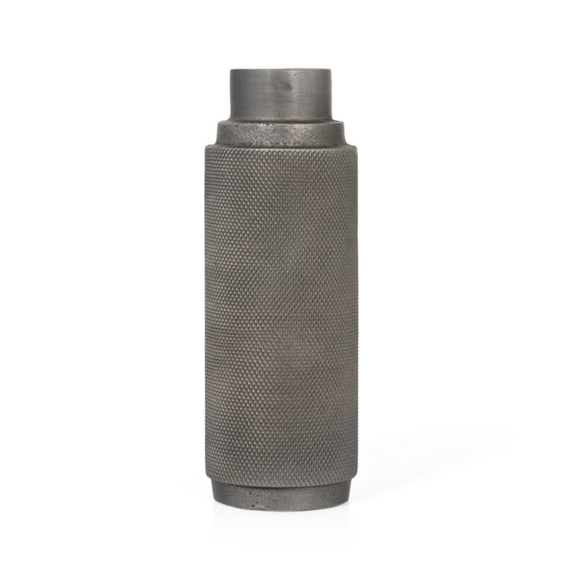 Porte-bougie de table 7 po, 7" H x 2.5" W x 2.5" D, Grey