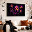 Art mural sur toile néon, mauve et orange-1940670717