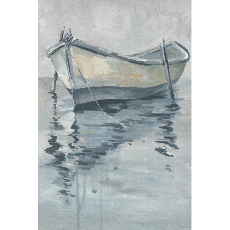 Gloomy Boat by Parvez Taj - Wrapped Canvas Painting, 30 cm H x 20 cm W