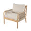 Fauteuil club d'extérieur Casper avec bois d'acacia et corde tissée