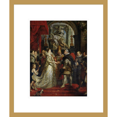 The Proxy Marriage of Marie de Medici (1573-1642) and Henri IV (1573-1642) 5th October 1600 by Peter Paul Rubens -Framed Giclee Print