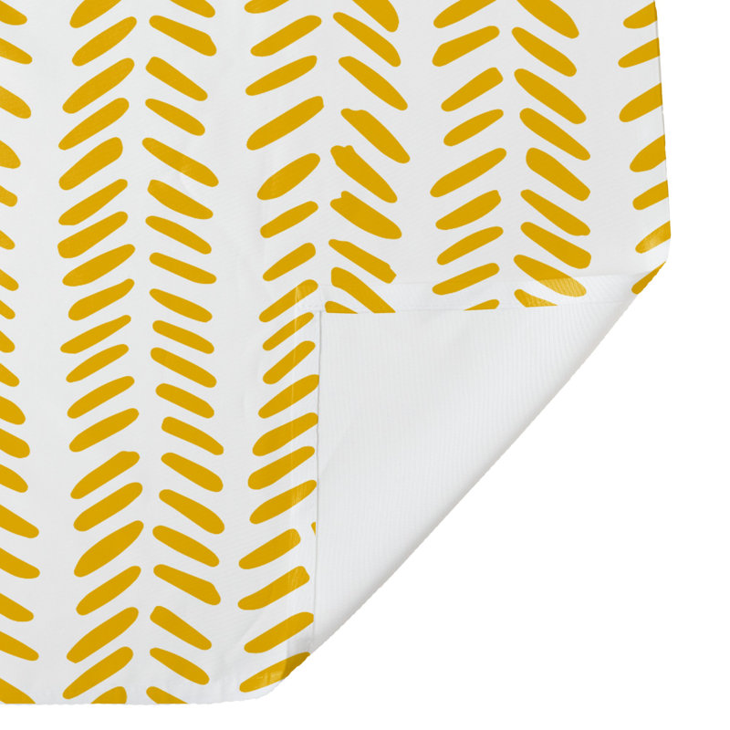 Rideau de douche simple Alline, Jaune