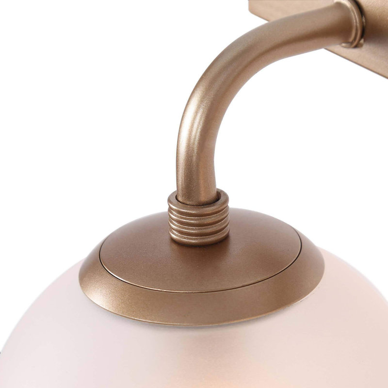 Luminaire de salle de bain à intensité variable à 3 lumières avec abat-jour en verre givré Jacquelyn