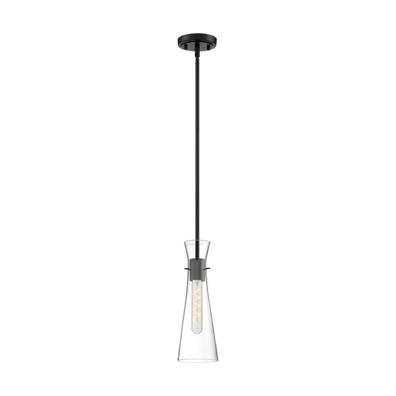 Luminaire suspendu à 1 lumière Bartly, Noir