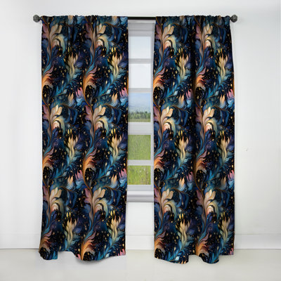 Ethereal Whispers Paisley Pattern I - Floral Curtain - Blackout Floral Curtain - 1 Panels