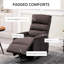 Fauteuil élévateur pour personnes âgées avec télécommande, poches latérales, tissu brun, inclinable électrique confortable pour une expérience de détente télécommandée