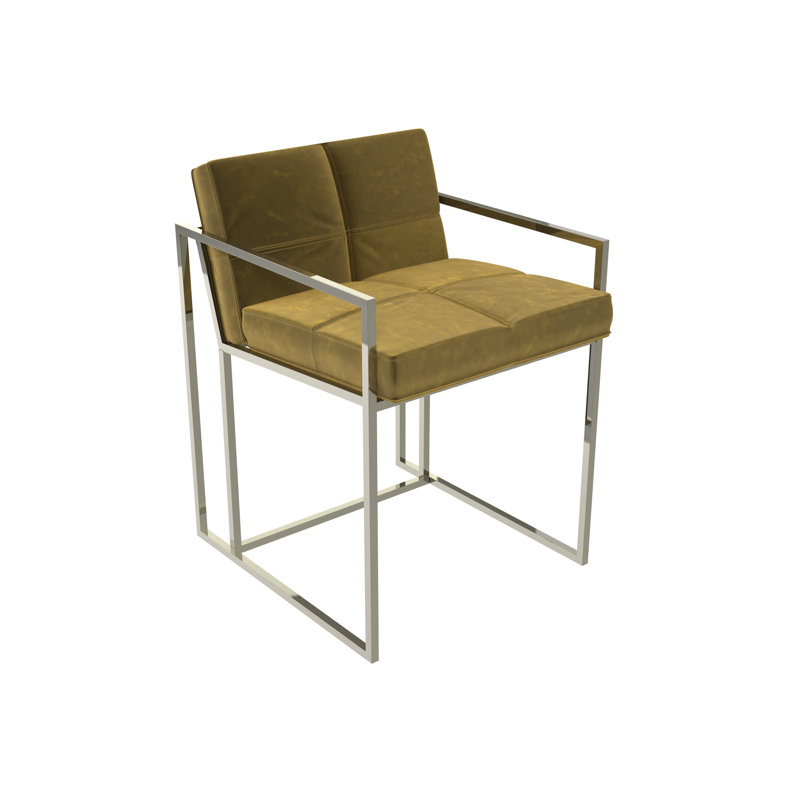 Wattripont Velvet Armchair, Mustard, Polished