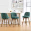 Ensemble de 3 tabourets de comptoir pivotants 26 po avec structure en bois massif et dossier moyen-1047842985-1043452200