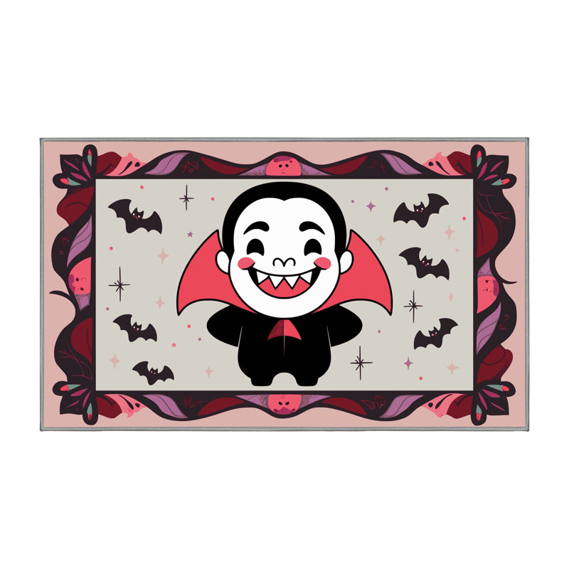 Tapis de vacances d'Halloween The Holiday Aisle®, Rectangulaire 8 pi x 10 pi