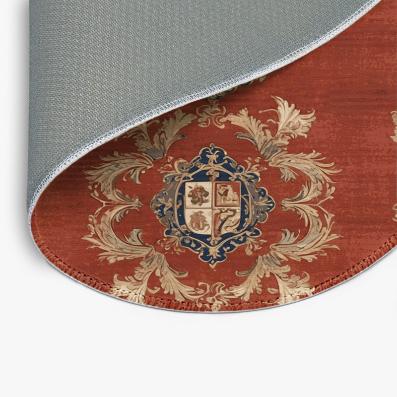 Tapis d'intérieur et d'extérieur brun français, Rond 5 pi