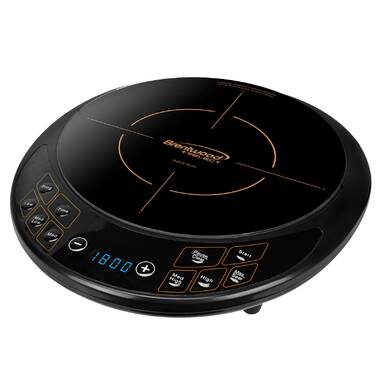 HOMCOM Portable Induction Cooktop 1500W Electric Countertop Burner  Induction Hot Plate with 8 Power Settings LCD Sensor Touch and Crystal  Glass Black