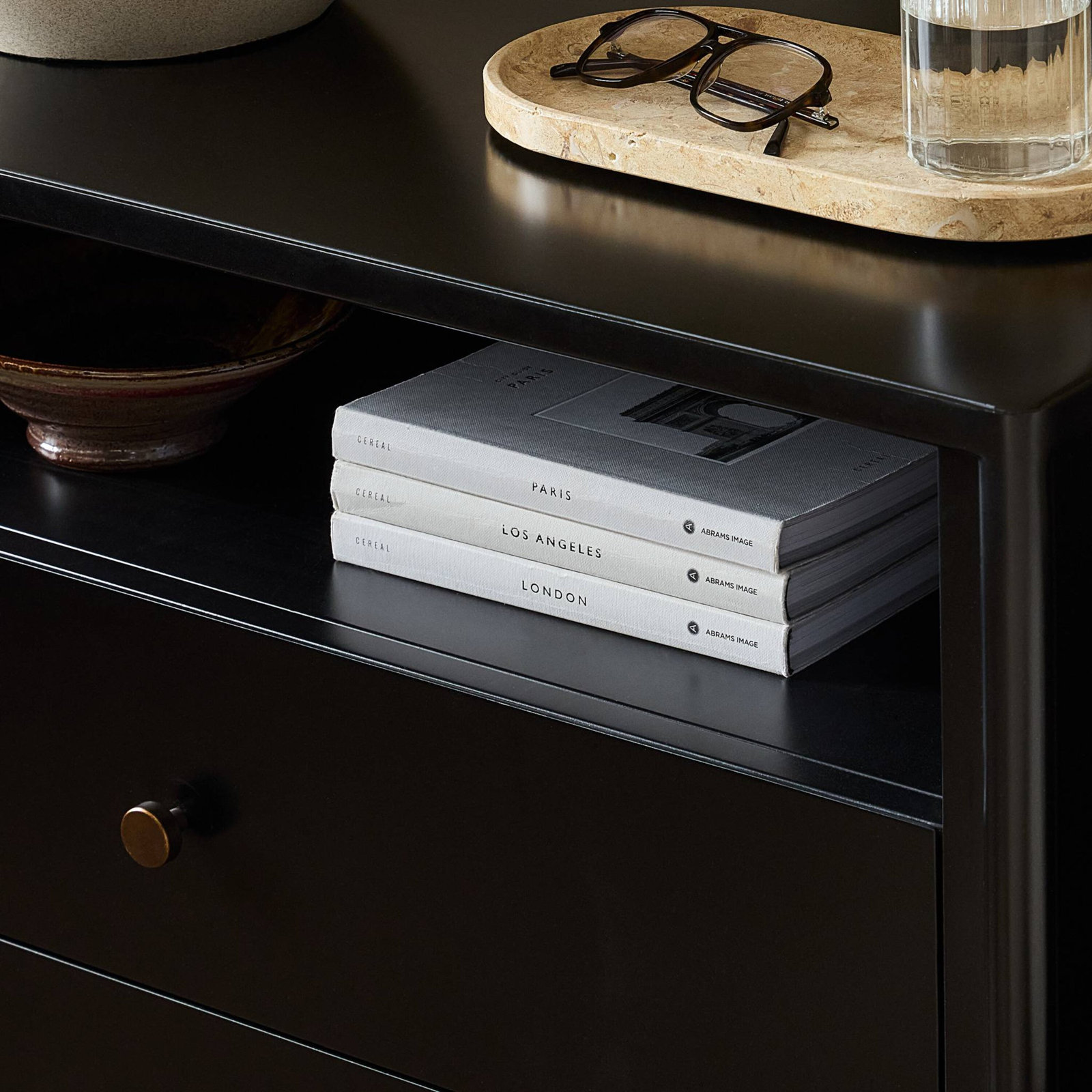 2-Drawer Iron Nightstand