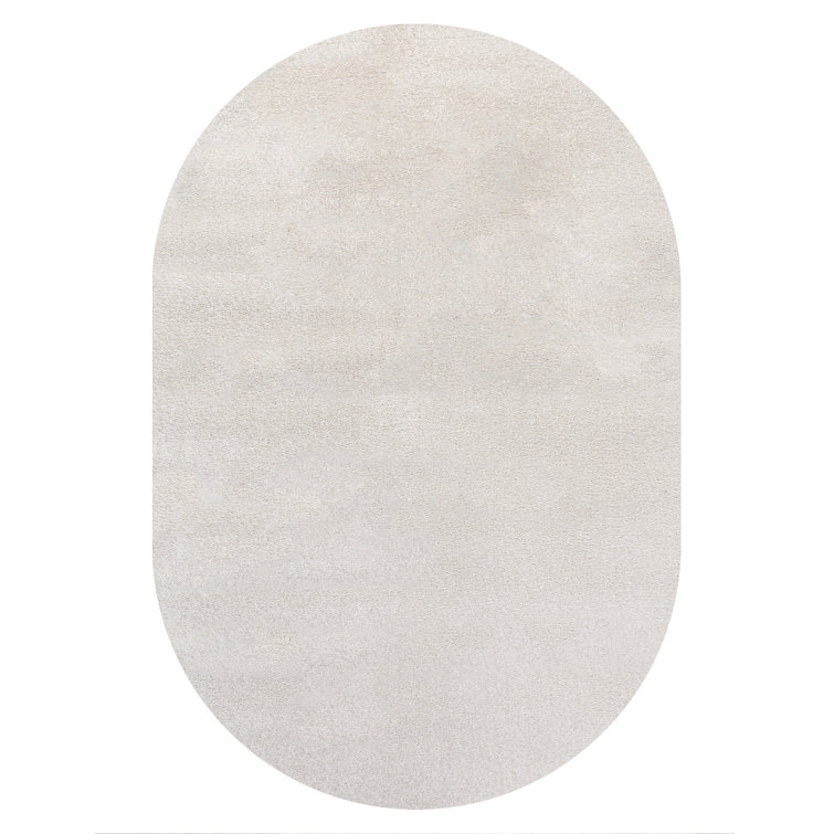 Asala Solid Low-Pile Ivory Rug