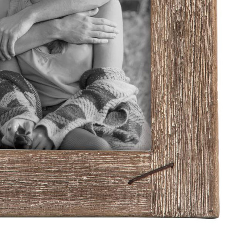 5x7 Distressed Weathered Wood Picture Frame with Nail Accents