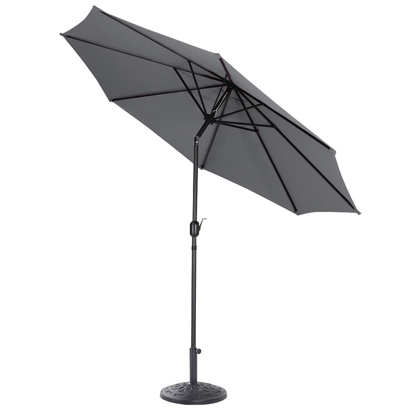 Aaroon 300cm Tilt Market Parasol, Dark Grey