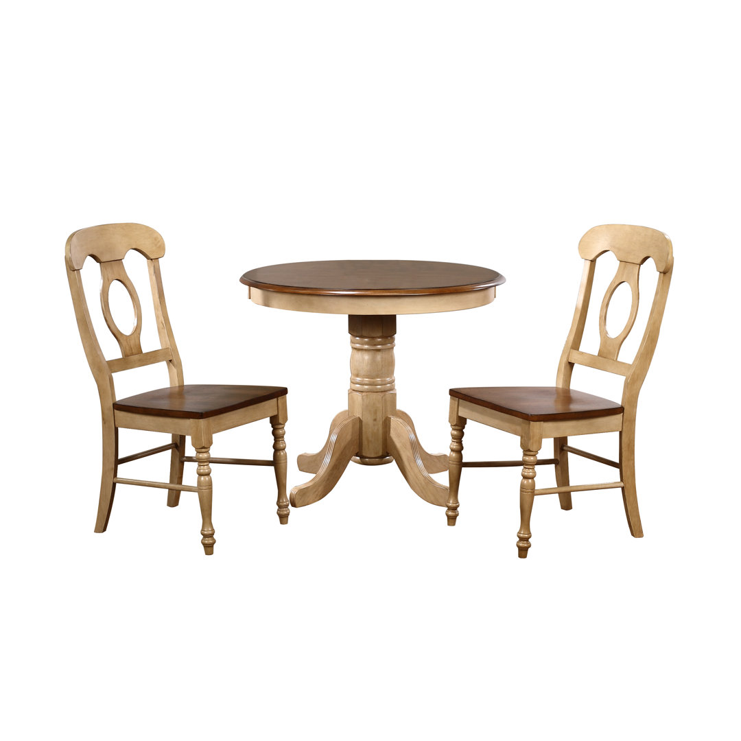 Huerfano Valley 2 - Person Solid Wood Top Pedestal Dining Set Loon Peak®