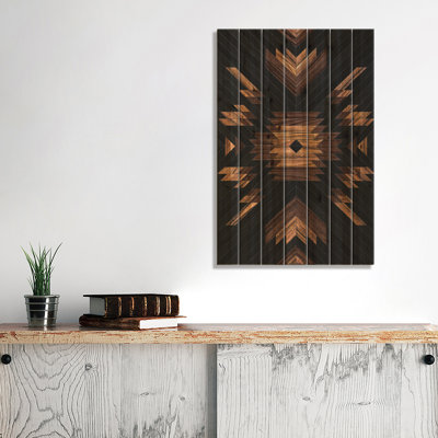 Jeremya " Urban Tribal Pattern No.7 - Aztec - Wood " by Zoltan Ratko
