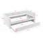 Lit de jour avec lit gigogne escamotable et capitonné, taille simple, tissu Boucle (83 po x 43 po x 29,5 po)-1487084450-1487084451