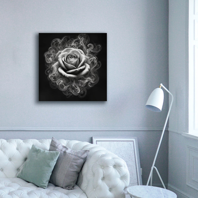 Ebern Designs 'Rose & Smoke' by Rey Klimt Wall Art