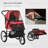 3 Big Wheels Foldable Cat Stroller With Adjustable Canopy-99444675
