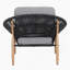 Chaise longue d'extérieur en osier de style Papasan, osier avec coussin, ensemble de 2-115717616-115717618