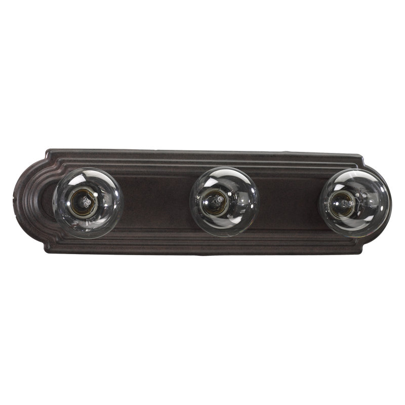 Barre d’éclairage de salle de bain 3 lumières Brockett, Nickel satiné