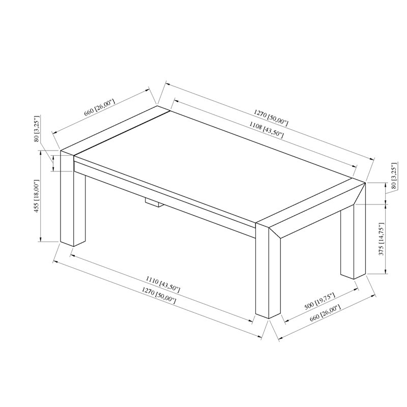 Table basse rectangulaire en marbre beige avec rubans à quatre pieds, matériau en bois d'hévéa brun, bois massif et intérieur, décor moderne pour espace de vie principal, 48,74 po de profondeur, 25,6 largeur, 18,36 hauteur, 82,29 lb