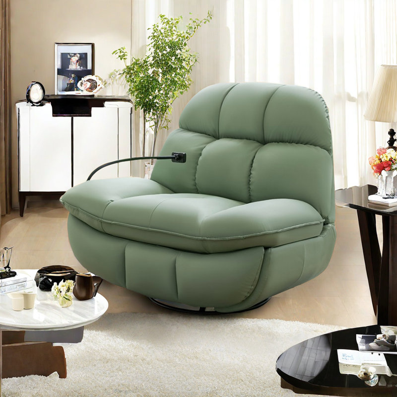 Fauteuil inclinable en un clic avec accoudoirs de rangement, Vert