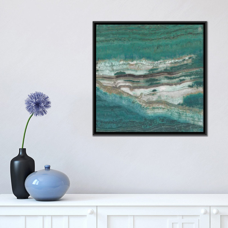 Azure ii, impression sur toile tendue, H 18 po x l 18 po x P 1,5 po, Toile tendue, Pas de tapis