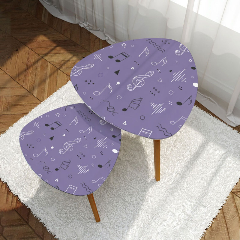 Ensemble de 2 tables basses gigognes Triangle
