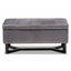 Repose-pieds de rangement rectangulaire en velours de 35 po de largeur Kishia-865419385