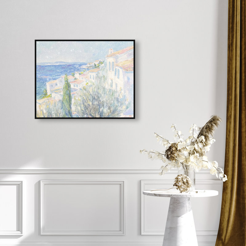 Henri Matisse Interpreted Town II Canvas Nautical & Beach Print by Oliver Gal, Black Frame, 20 x 16, 25"H x 31"W, Black Frame