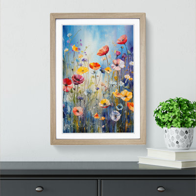 Wildflowers Tachisme Art - Framed Print