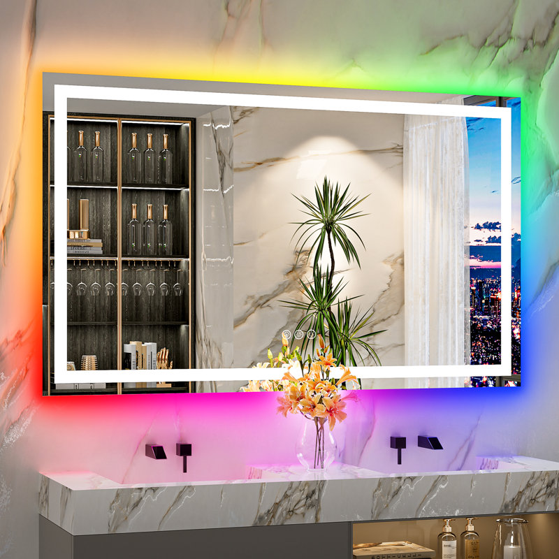 Miroir de salle de bain Lunara, 36 po x 60 po, Rectangulaire