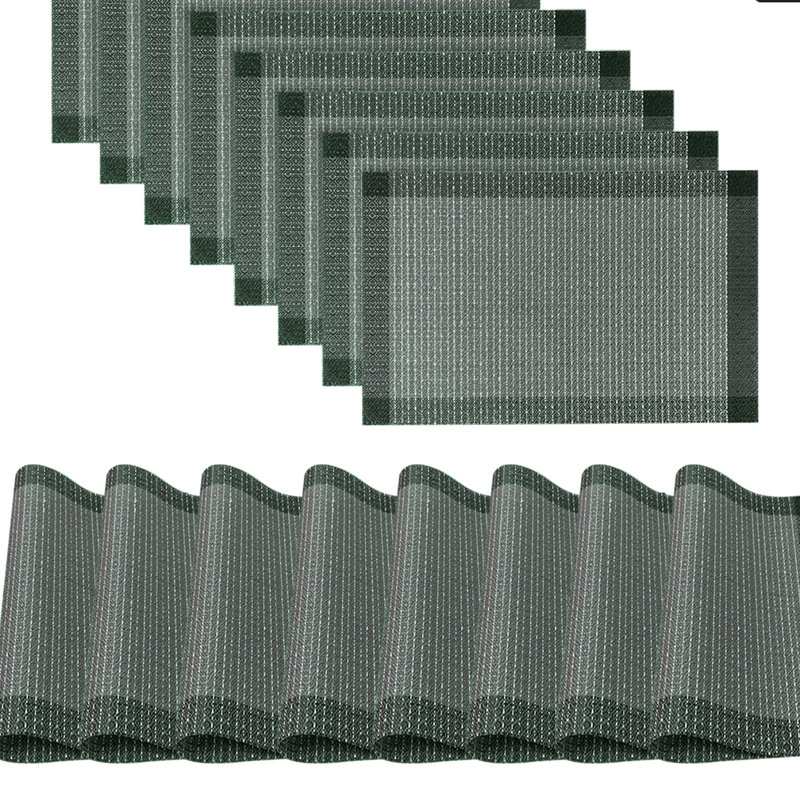 Napperon en textile Palermo, Bleu rivière, 15 po x 15 po