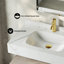 Meuble-lavabo mural 36 po avec plateau en marbre blanc Avancer-105940849