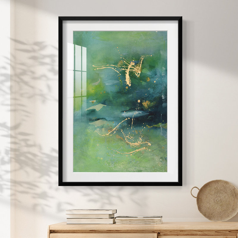 Peaceful Diptych II -Framed Print, 25.5" H x 17.5" W, Black