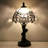 Small Tiffany Table Lamp Stained Glass Desk Lamp White Bending Style Bedside Desk Light Mini Accent Desk Memory Lamp 8X15 Inch