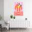 Fruit, bol rayé coloré, art moderne de cerise ludique-313277166